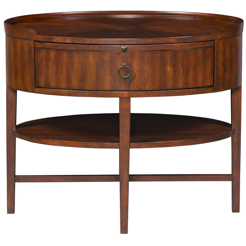 Fairfield Chair Regency Solid Wood Tray Top End Table with Storage